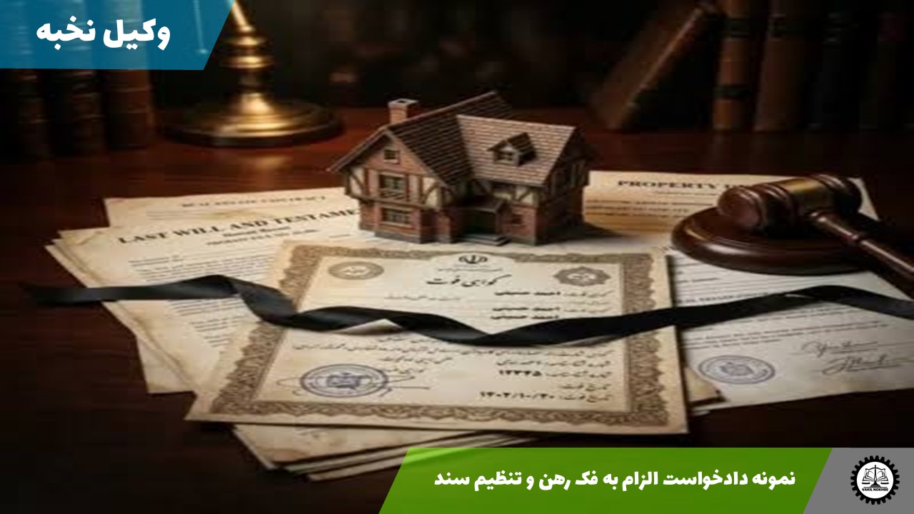نمونه دادخواست الزام به فک رهن و تنظیم سند 1405 + فایل pdf و word