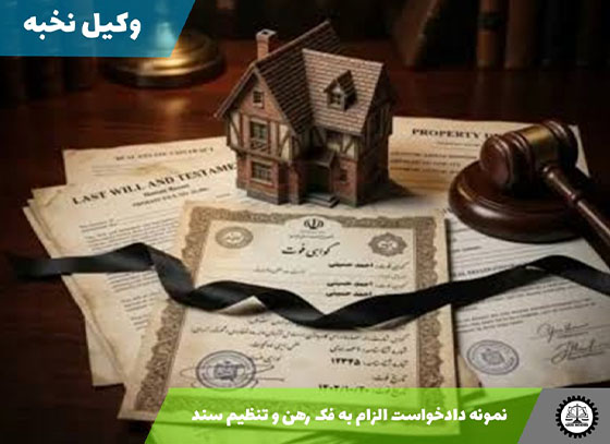 نمونه دادخواست الزام به فک رهن و تنظیم سند 1405 + فایل pdf و word