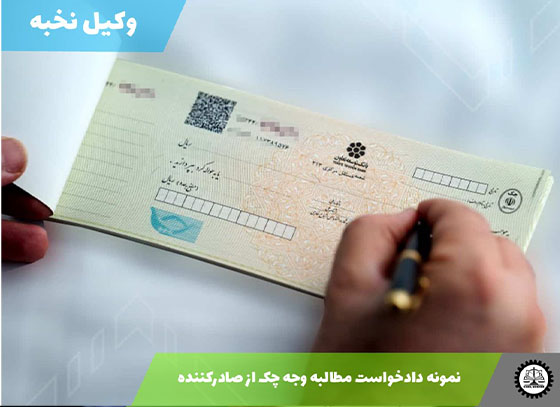 نمونه دادخواست مطالبه وجه چک از صادرکننده 1405 + فایل pdf و word
